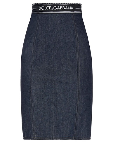 DOLCE&GABBANA Denim skirt Blue 69% Cotton, 24% Polyamide, 7% Elastane