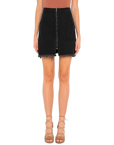 ONE TEASPOON Denim skirt Black 100% Cotton