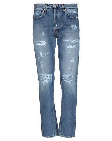 GRIFONI Denim trousers Blue 100% Cotton