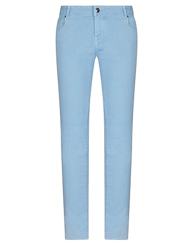 JACOB COHЁN Denim trousers Sky blue 90% Cotton, 8% Polyester, 2% Elastane