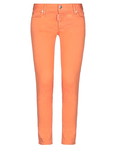 DSQUARED2 Denim trousers Orange 98% Cotton, 2% Elastane