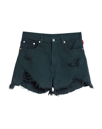 DENIMIST Shorts jeans Verde scuro 100% Cotone