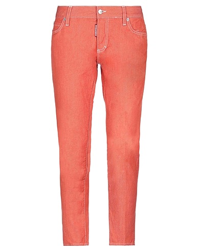 DSQUARED2 Denim trousers Orange 98% Cotton, 2% Elastane