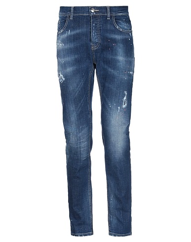 FRANKIE MORELLO Denim trousers Blue 98% Cotton, 2% Elastane