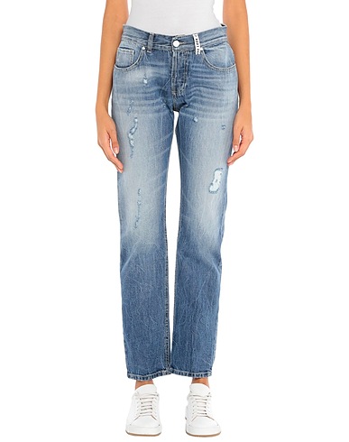 FRANKIE MORELLO Denim trousers Blue 100% Cotton