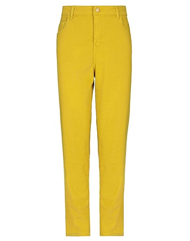 MANILA GRACE Denim pants Lime green 97% Cotton, 3% Elastane