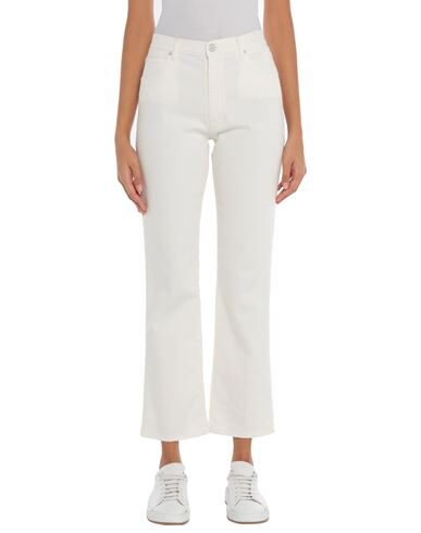 People (+)  Woman Jeans White Size 28 Cotton, Elastomultiester, Elastane