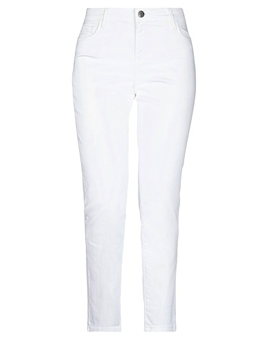 TWINSET Denim trousers White 94% Cotton, 5% Polyester, 1% Elastane