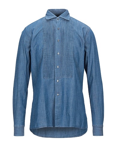 TAGLIATORE Chemise en jean Bleu 100% Coton