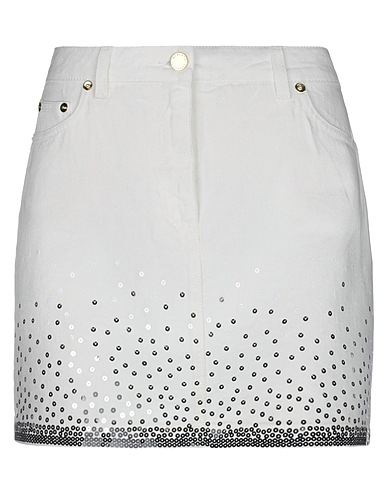 ALBERTA FERRETTI Denim skirt White 100% Cotton