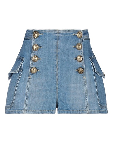 ELISABETTA FRANCHI Denim shorts Blue 98% Cotton, 2% Elastane