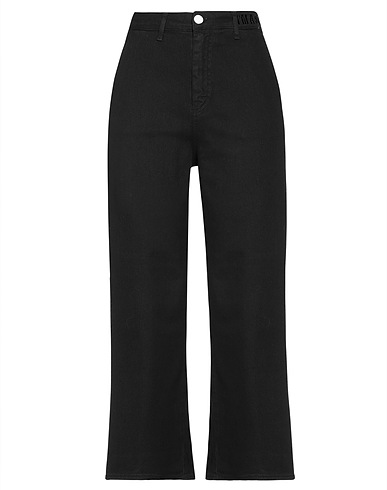 FRANKIE MORELLO Denim trousers Black 98% Cotton, 2% Elastane