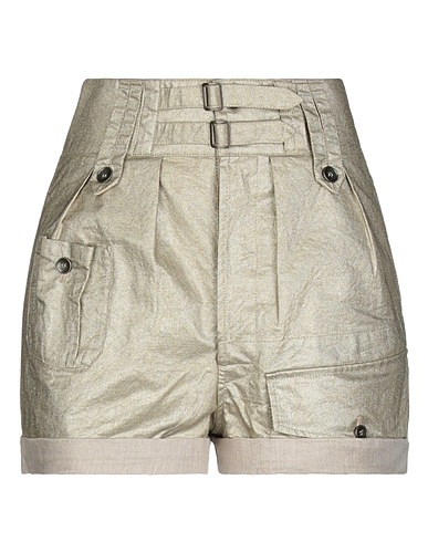 SAINT LAURENT Denim shorts Platinum 100% Linen