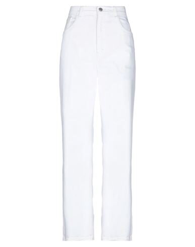 Haikure Korea High Waist Straight Leg Jeans In White