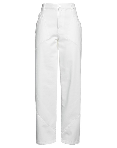 ALBERTA FERRETTI Denim trousers White 100% Cotton
