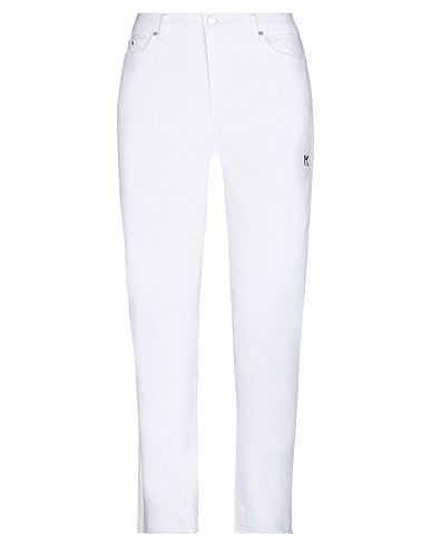 KARL LAGERFELD Bootcut Jeans White 98% Cotton, 2% Elastane