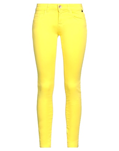 SOUVENIR Pantalones vaqueros Amarillo 92% Algodón, 6% Elastomultiéster, 2% Elastán