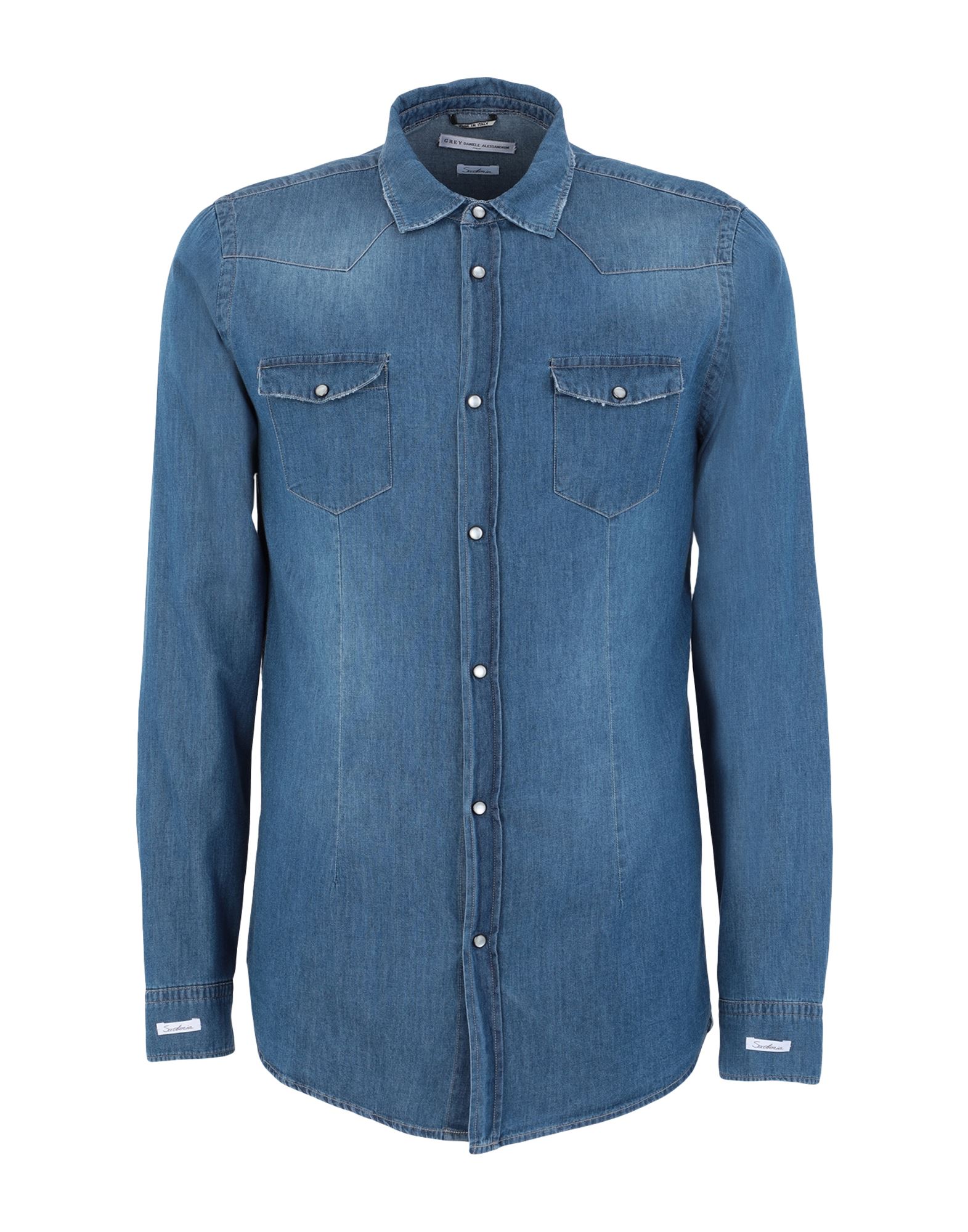 GREY DANIELE ALESSANDRINI - Denim shirts