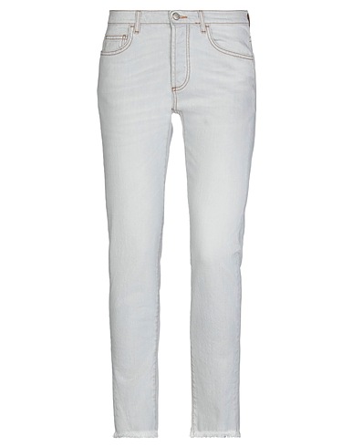 ROŸ ROGER'S Denim trousers Light grey 98% Cotton, 2% Elastane