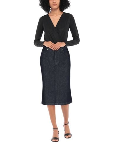 BELSTAFF BELSTAFF WOMAN DENIM SKIRT BLUE SIZE 30 COTTON, ELASTANE