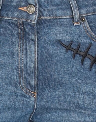 Moschino Couture Woman Jeans Blue Size 10 Cotton, Elastane In Blue