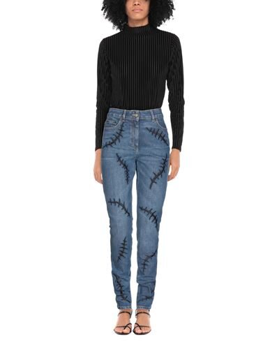 Moschino Couture Woman Jeans Blue Size 10 Cotton, Elastane In Blue