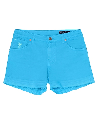 AVANTGAR DENIM by EUROPEAN CULTURE Shorts & Bermuda Azure 93% Cotton, 5% Polyester, 2% Elastane