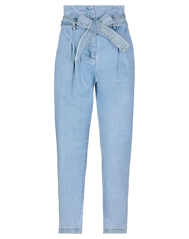 WEILI ZHENG Denim trousers Blue 100% Cotton