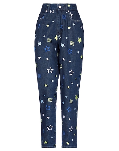 LOVE MOSCHINO Denim trousers Blue 100% Cotton