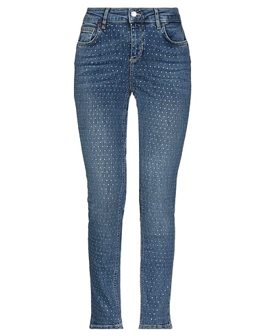 LIU •JO Denim trousers Blue 99% Cotton, 1% Elastane