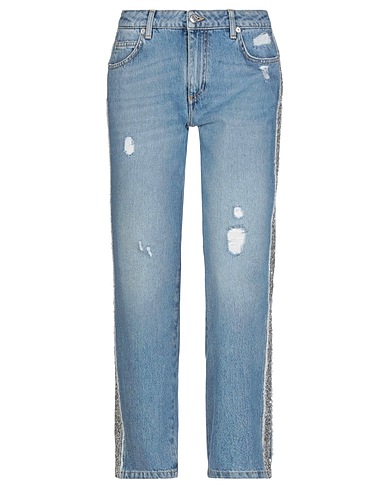 ERMANNO DI ERMANNO SCERVINO Denim trousers Blue 100% Cotton