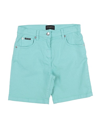 DOLCE&GABBANA Shorts jeans Verde smeraldo 98% Cotone, 2% Elastan