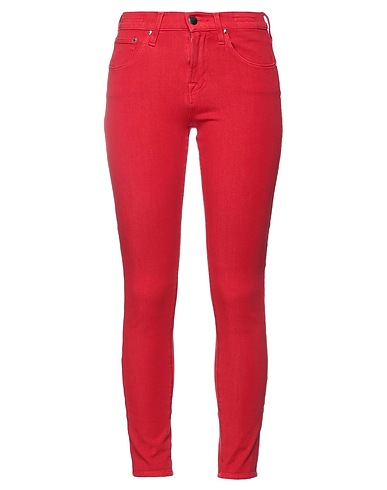 JACOB COHЁN Denim pants Red 57% Cotton, 21% Lyocell, 17% Polyester, 5% Elastane