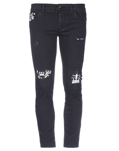 DOLCE&GABBANA Denim trousers Black 98% Cotton, 2% Elastane