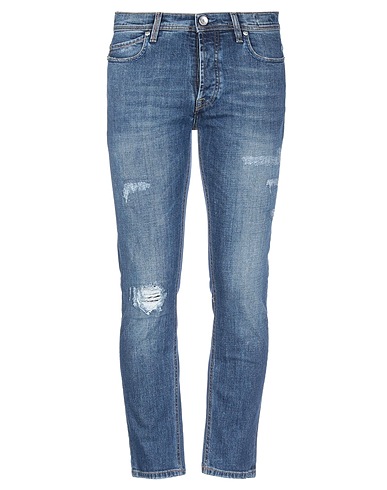 RE_HASH Denim trousers Blue 99% Cotton, 1% Elastane