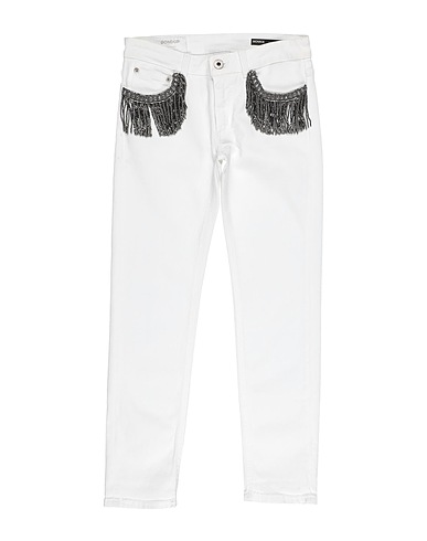 DONDUP Denim trousers White 98% Cotton, 2% Elastane