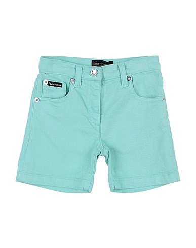 DOLCE&GABBANA Denim shorts Sage green 98% Cotton, 2% Elastane