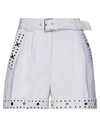 TWINSET Denim shorts White 80% Cotton, 20% Polyester