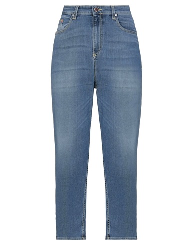 CARE LABEL Denim trousers Blue 90% Cotton, 8% Elastomultiester, 2% Elastane