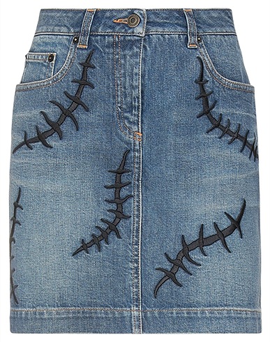 MOSCHINO Denim skirt Blue 98% Cotton, 2% Elastane