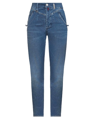 HIGH Denim pants Blue 93% Cotton, 5% Polyester, 2% Elastane