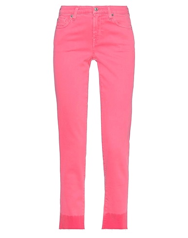 7 FOR ALL MANKIND Denim trousers Fuchsia 98% Cotton, 2% Elastane