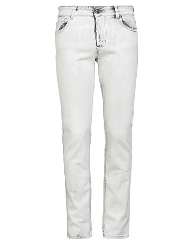 EMPORIO ARMANI Denim trousers Light grey 98% Cotton, 2% Elastane