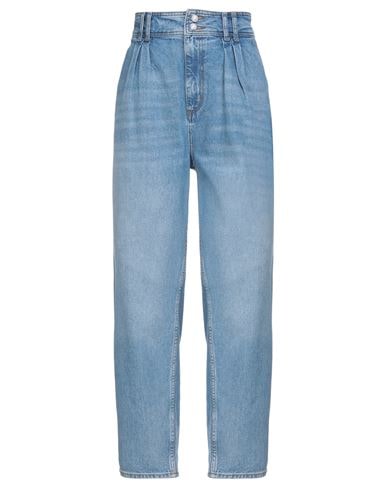 Sandro Faux Pearl-embellished Faded High-rise Straight-leg Jeans In Blue