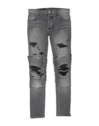 BALMAIN Denim pants Grey 98% Cotton, 2% Polyurethane