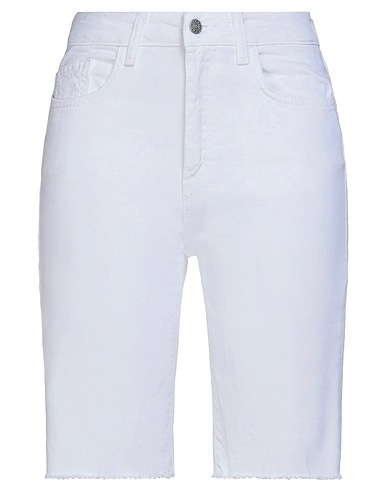 JUCCA Shorts jeans Bianco 99% Cotone, 1% Elastan