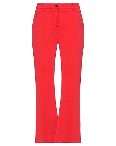 INCOTEX Denim trousers Red 98% Cotton, 2% Elastane