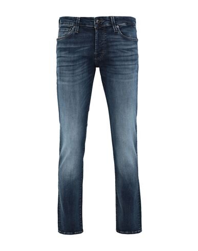 Jack & Jones Man Jeans Blue Size 29w-32l Cotton, Organic Cotton, Elastomultiester, Elastane In Blue