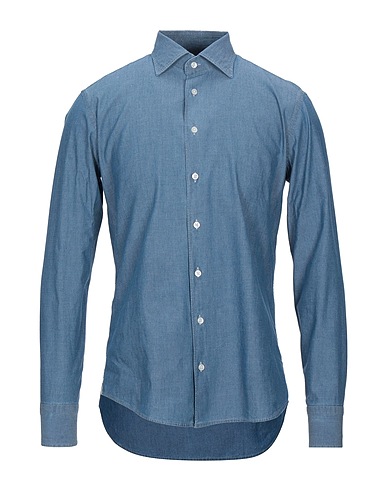 BASTONCINO Denim shirt Blue 100% Cotton