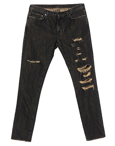 BUSCEMI Denim trousers Black 70% Cotton, 20% Rayon, 10% Polyethylene